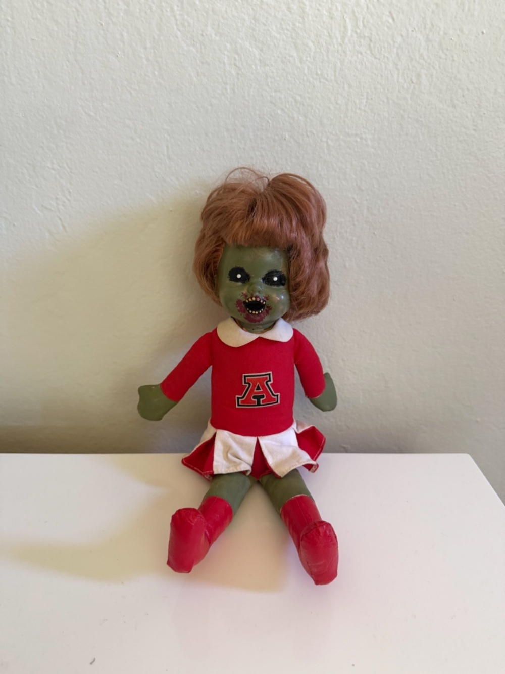 Vintage 1970 Mattel Arkansas Razorbacks Talking Cheerleader Doll - CUSTOM OOAK